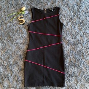 Forever 21 black with pink striped dress size M